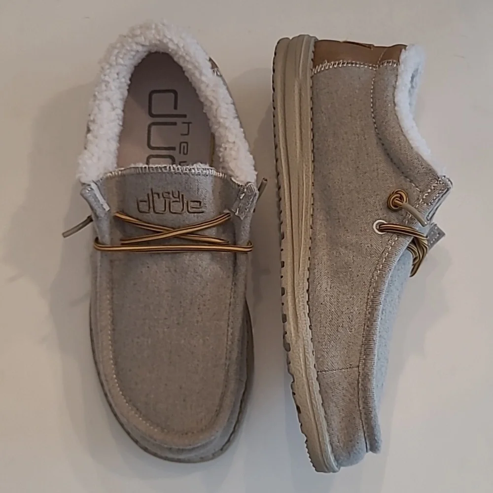 Hey Dude Wally Herringbone Canvas Loafer Chukka-Style Slide/ Slip On